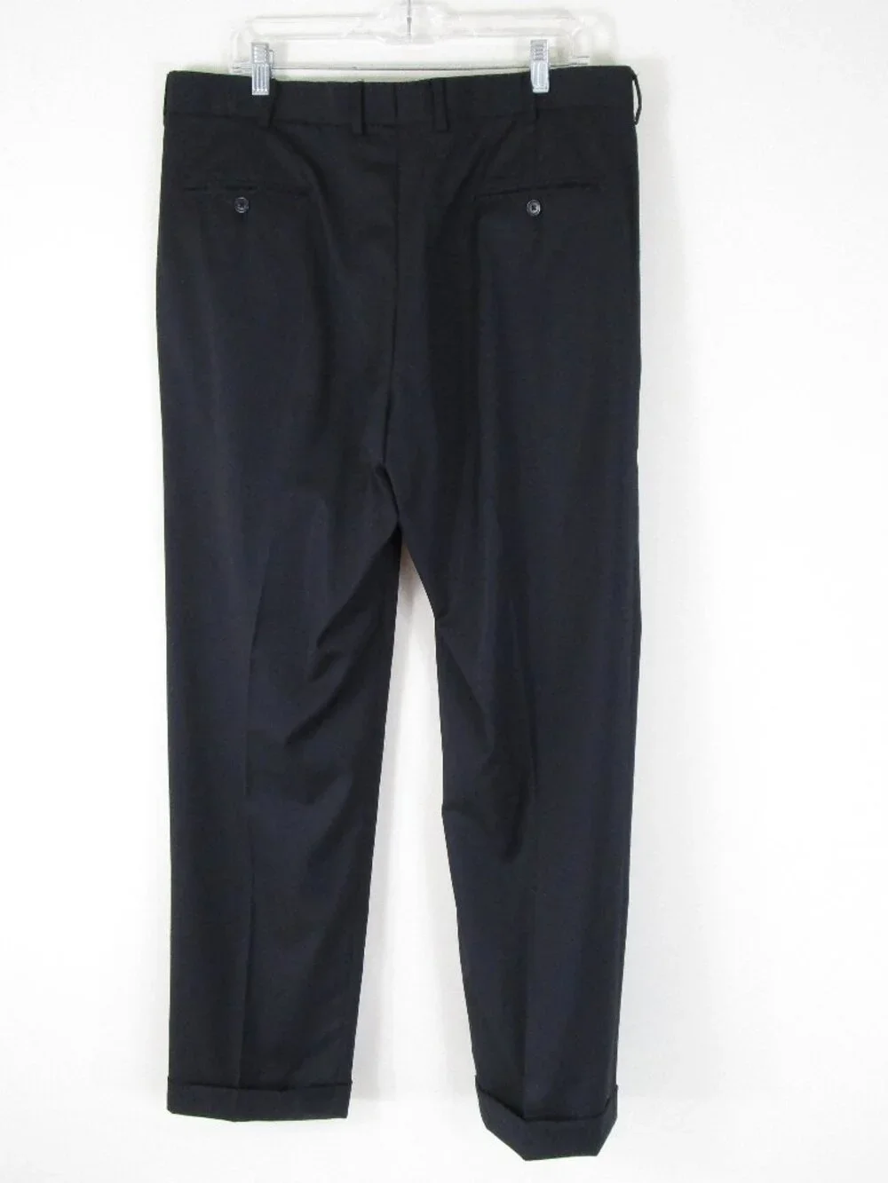 Brooks Brothers Mens 1818 Madison Estrato Black Wool Suit Size 44L Pants 39 X 31